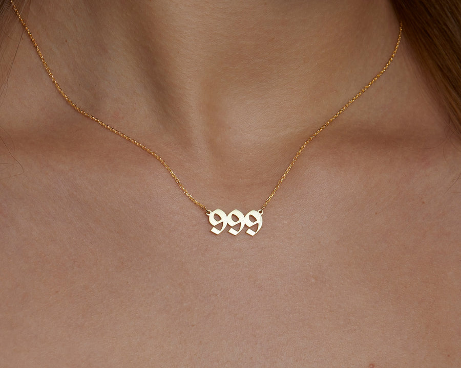 Engelsnummern Halskette Zahlen 999