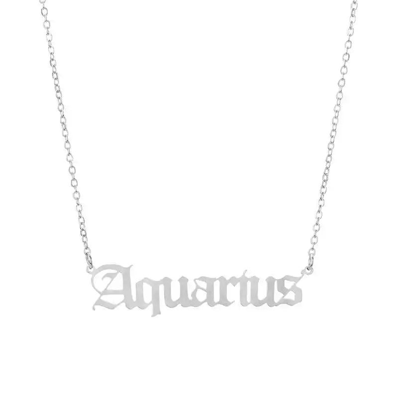 Zodiac Halskette mit Sternzeichen - Einzigartige Halskette aus Gold und Edelstahl mit den Sternzeichen Wassermann, Skorpion und Steinbock, um Ihre Persönlichkeit stilvoll zu präsentieren.