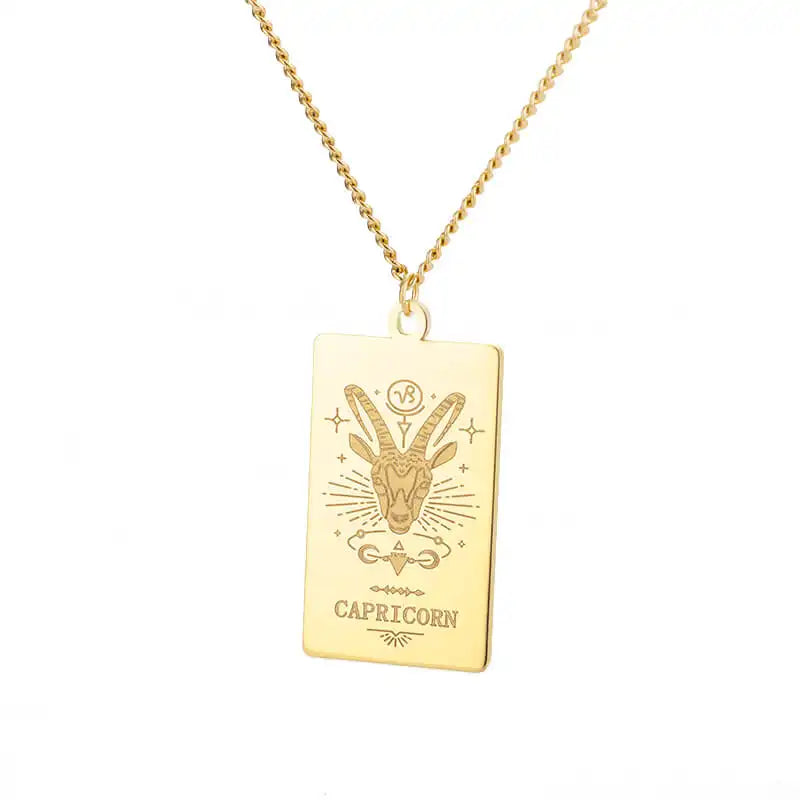 Zodiac Plates Halskette mit Sternzeichen - Elegante Halskette aus 18K Gold und Silber, um Ihren individuellen Stil zu unterstreichen.