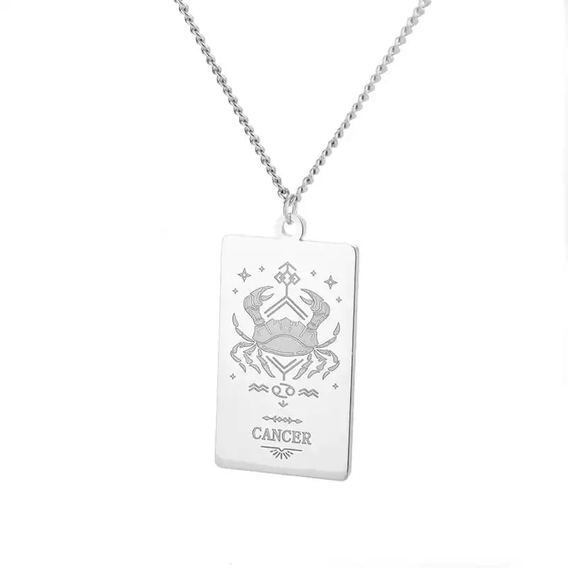Zodiac Plates Halskette mit Sternzeichen - Elegante Halskette aus 18K Gold und Silber, um Ihren individuellen Stil zu unterstreichen.
